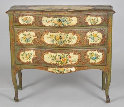 Italian Rococo Period Painted Commode 18th Century
