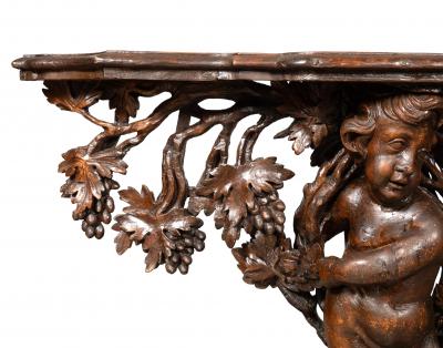 Italian Rococo Pine Console Table