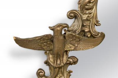 Italian Rococo Silver Gilt Wall Mirror