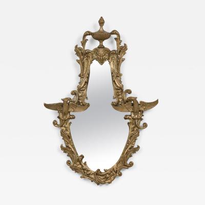 Italian Rococo Silver Gilt Wall Mirror