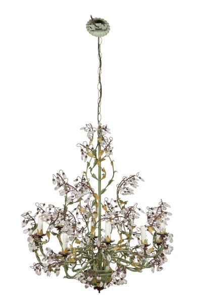 Italian Rococo Style 10 Arm Chandelier