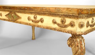 Italian Rococo Style 18th Century Faux Marble Center Table
