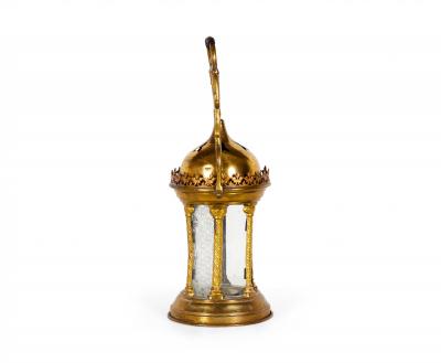 Italian Rococo Style Brass Hand Lantern