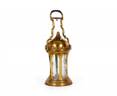 Italian Rococo Style Brass Hand Lantern
