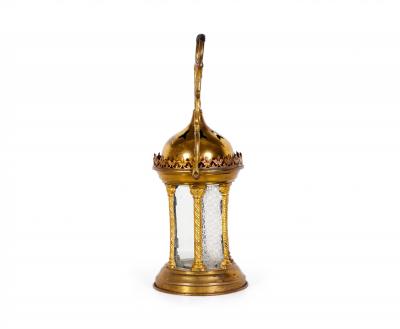 Italian Rococo Style Brass Hand Lantern
