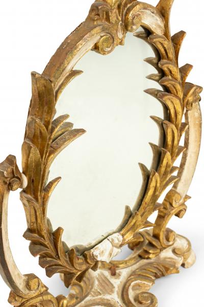 Italian Rococo Style Gilt Carved Dressing Table Vanity Mirror