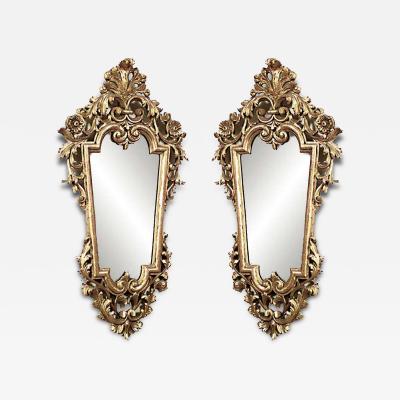 Italian Rococo Style Gilt Carved Wall Mirrors