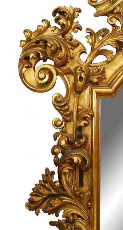 Italian Rococo Style Gilt Filigree Wall Mirror