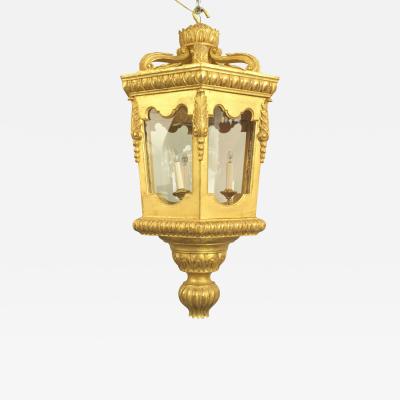 Italian Rococo Style Gilt Octagonal Lanterns