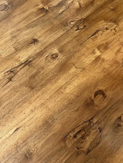 Italian Rococo Style Hand carved European Walnut Fruitwood Farm library Table