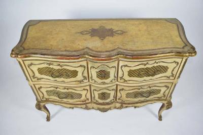 Italian Rococo Style Painted Commode