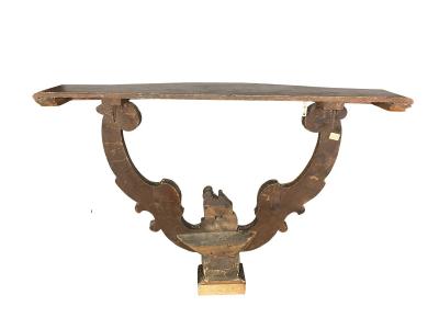 Italian Rococo Style Painted Console Table