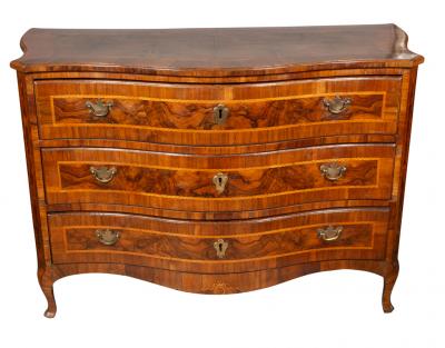 Italian Rococo Walnut Commode