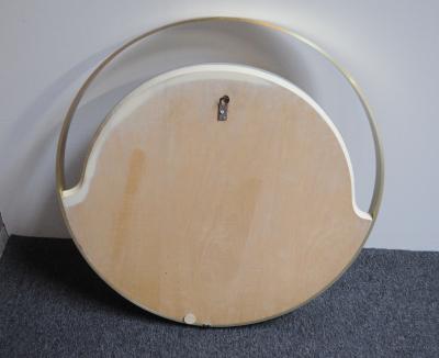 Italian Round Aluminum Architectural Wall Mirror with Bronzed Glass by Rimadesio