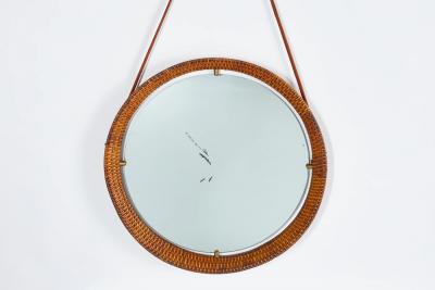 Italian Round Wicker Mirror
