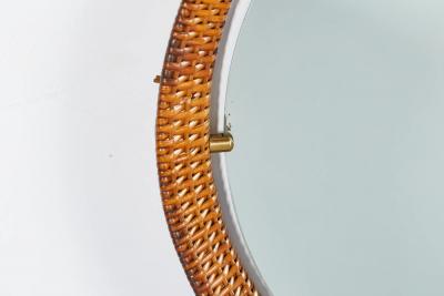 Italian Round Wicker Mirror