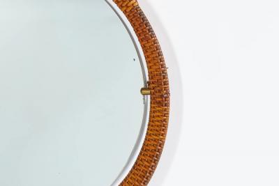 Italian Round Wicker Mirror