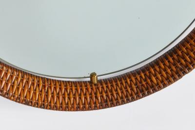 Italian Round Wicker Mirror