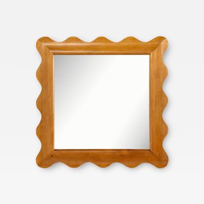 Italian Scalloped Shaped Wood Wall Mirror