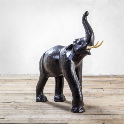 Italian School Italian Sculpture Elephant in Papier Mache and Faux Leather 60s