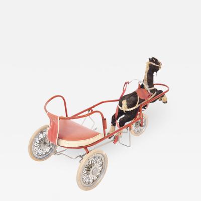 Italian School Italian Vintage Toy for Girl Carriage with Horse