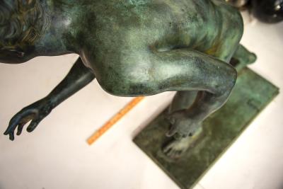 Italian School Nude Male Runner Classical Bronze After the Antique