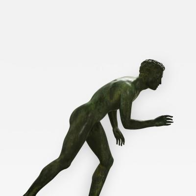 Italian School Nude Male Runner Classical Bronze After the Antique