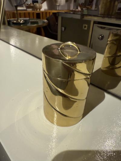 Italian Sculptural Brass Box 1970s