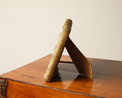 Italian Sculptural Carved Gilt Wood Table Vanity Mirror circa 1950
