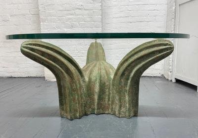 Italian Sculptural Glazed Ceramic Coffee Table