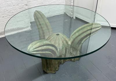 Italian Sculptural Glazed Ceramic Coffee Table