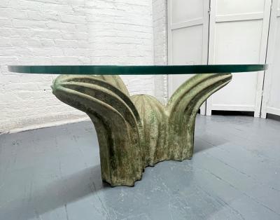 Italian Sculptural Glazed Ceramic Coffee Table