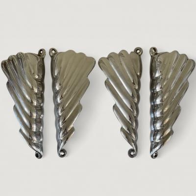 Italian Set of 1950s Chrome Door Handles