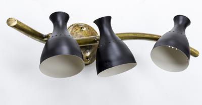 Italian Set of 4 orientable Three Light Sconces