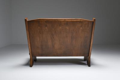 Italian Settee in Stained Beech 1940s