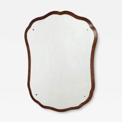 Italian Shaped Wood Wall Mirror circa 1940