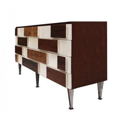 Italian Sideboard in Solid Wood with Steel Legs