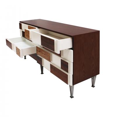Italian Sideboard in Solid Wood with Steel Legs