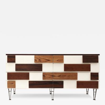 Italian Sideboard in Solid Wood with Steel Legs
