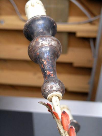 Italian Silver Giltwood Chandelier