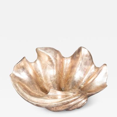 Italian Silver Leaf Shell Form Bowl