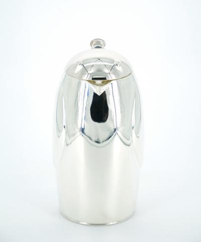 Italian Silver Plated Exterior Insulated Interior Hot Cold Thermos
