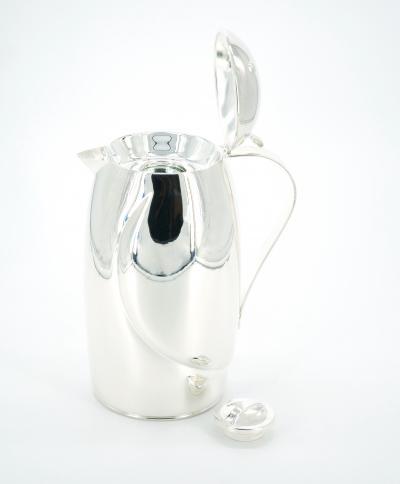 Italian Silver Plated Exterior Insulated Interior Hot Cold Thermos