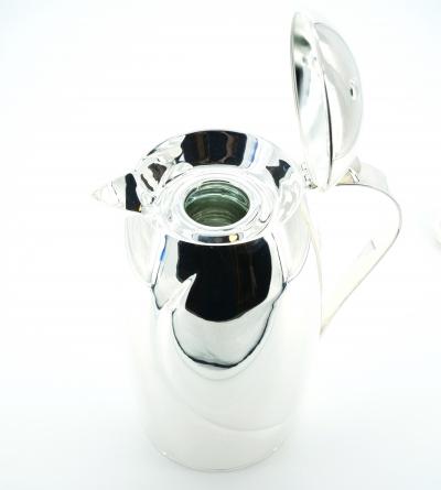 Italian Silver Plated Exterior Insulated Interior Hot Cold Thermos