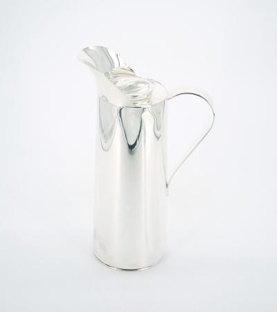 Italian Silver Plated Insulated Interior Hot Cold Thermos