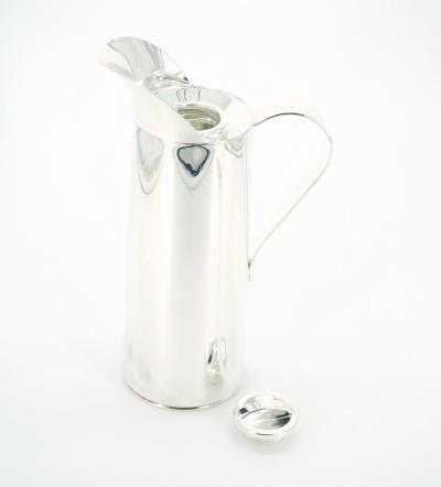 Italian Silver Plated Insulated Interior Hot Cold Thermos