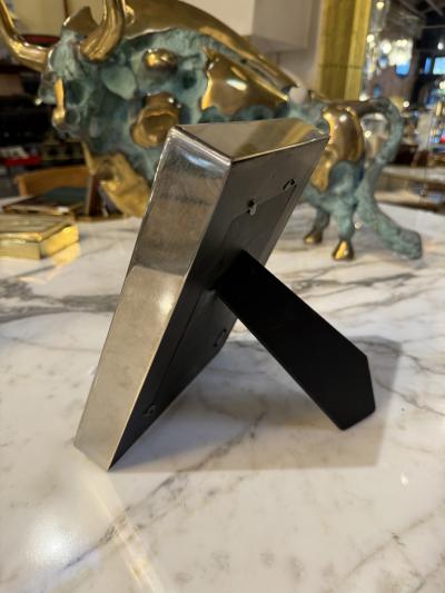 Italian Silvered Metal and Pony Hair Photo Frame 1970s