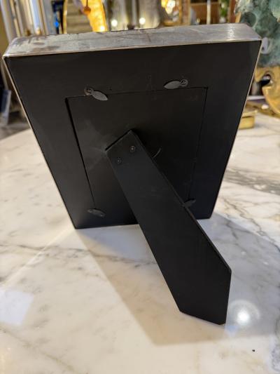 Italian Silvered Metal and Pony Hair Photo Frame 1970s