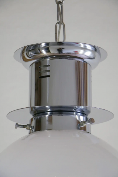 Italian Space Age Ball Pendant Ceiling Lamp Attributed to Mazzega 1970s