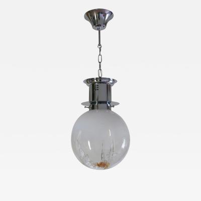 Italian Space Age Ball Pendant Ceiling Lamp Attributed to Mazzega 1970s